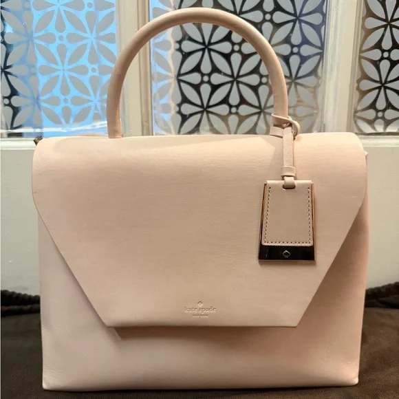 Kate spade Madison Ave pink leather flap satchel & wallet - Picture 2 of 11